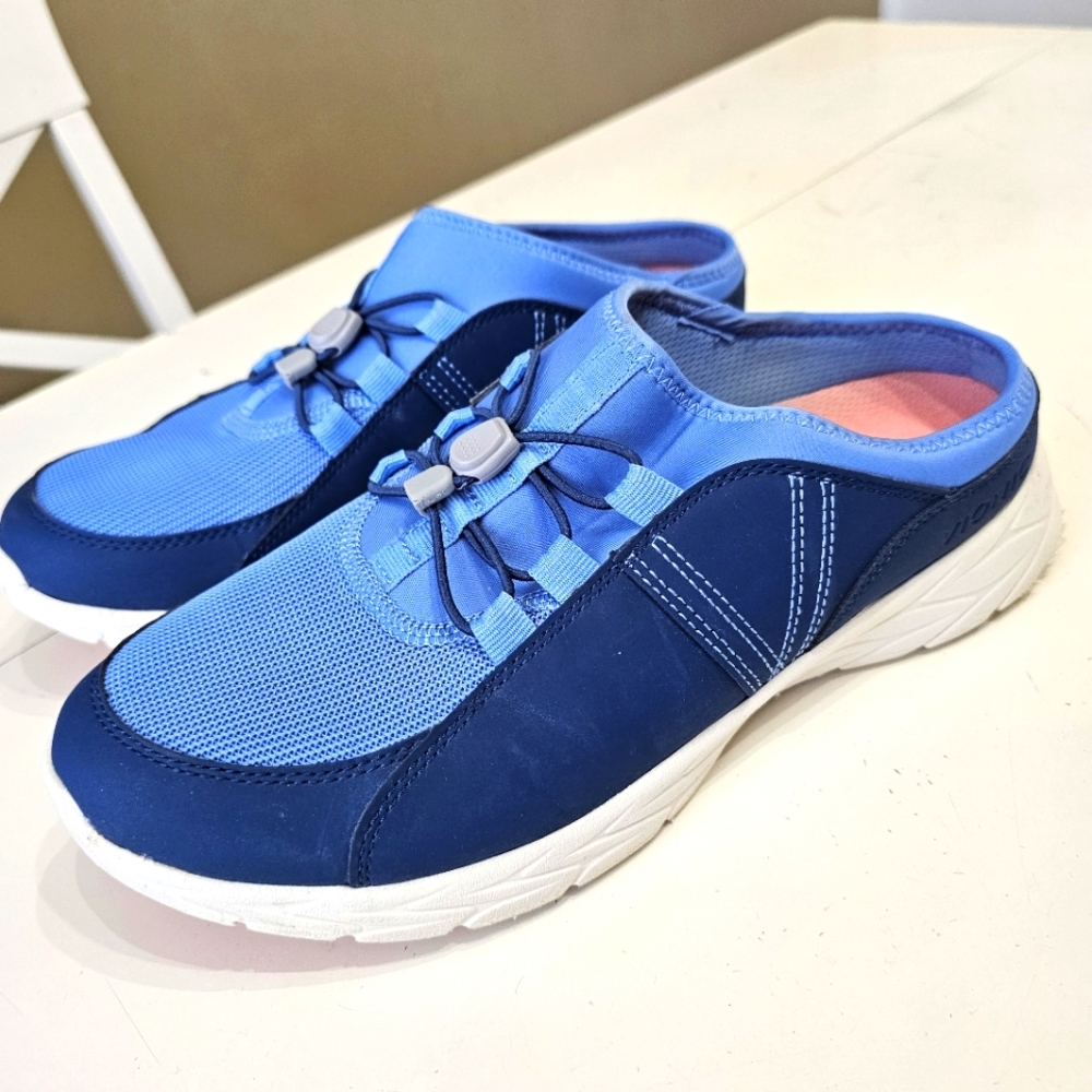 *VIONIC* orthopedic (arch support) ultralight mules..BLUE…9.5 Wide!